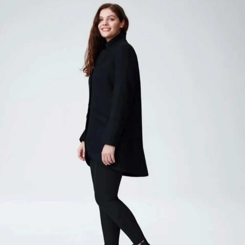 UNIVERSAL STANDARD Black Beas Wool Single Breasted Coat Winter Jacket Size L - Picture 11 of 12